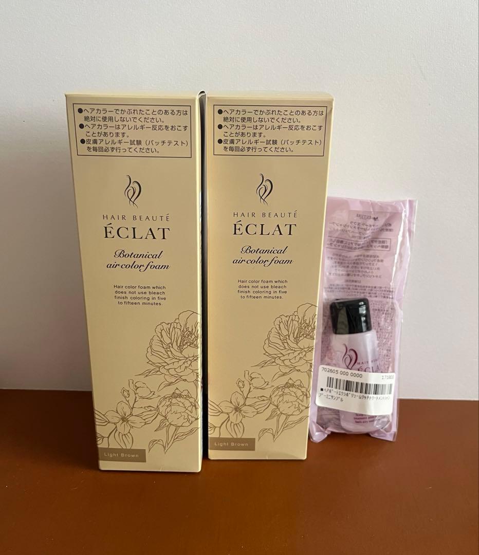 ヘアボーテ エクラ ボタニカル エアカラーフォーム up ライトブラウン 2本 ヘアボーテエクラボタニカルエアカラーフォームup3本P付特別セット