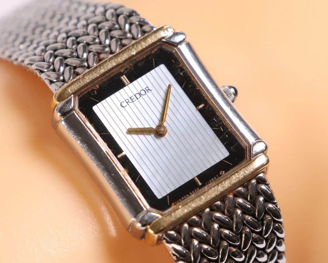 稼働品 セイコー クレドール レディース腕時計 8420-6690【CM369