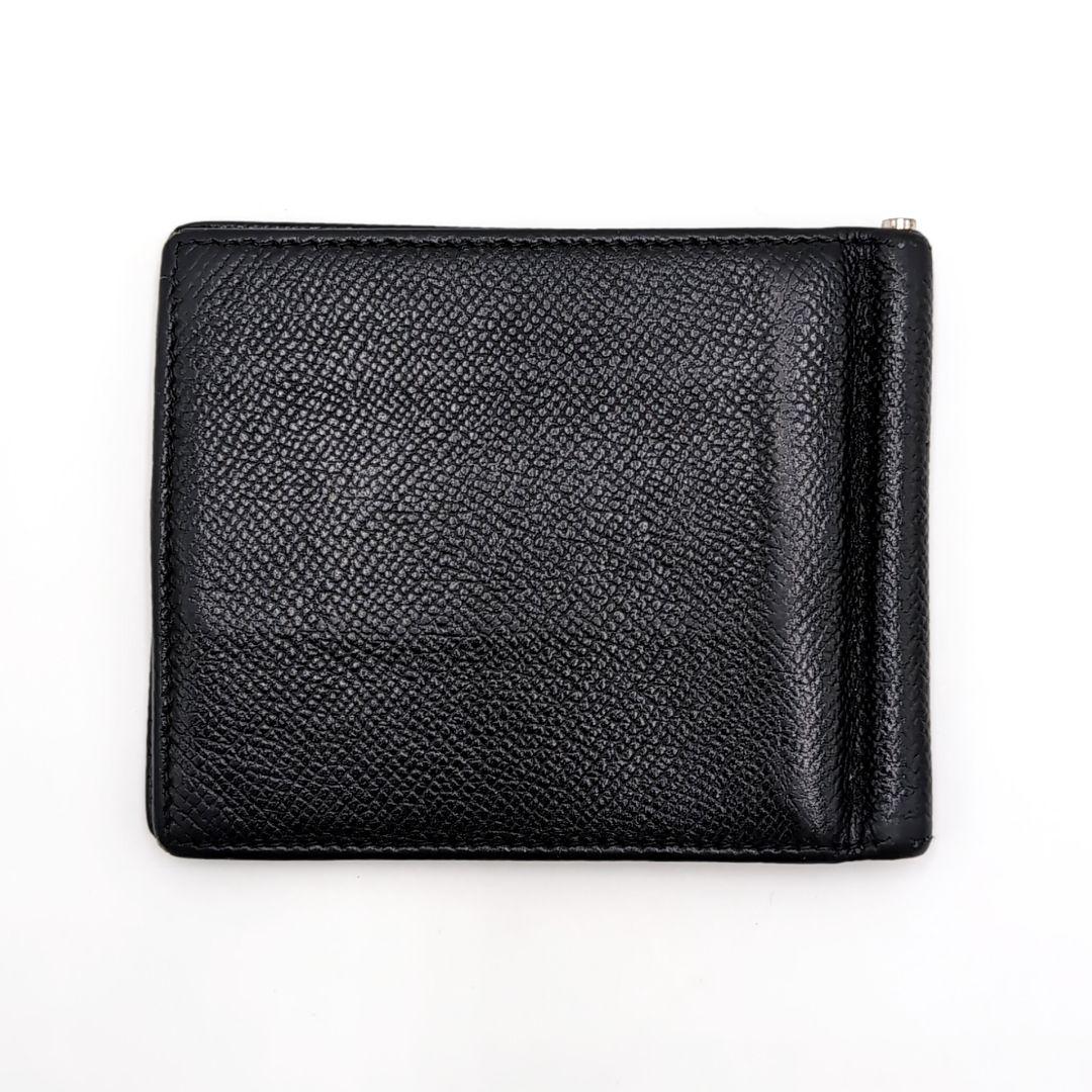 BVLGARI ブルガリマン 二つ折り マネークリップ 本革 ブラック IC認証