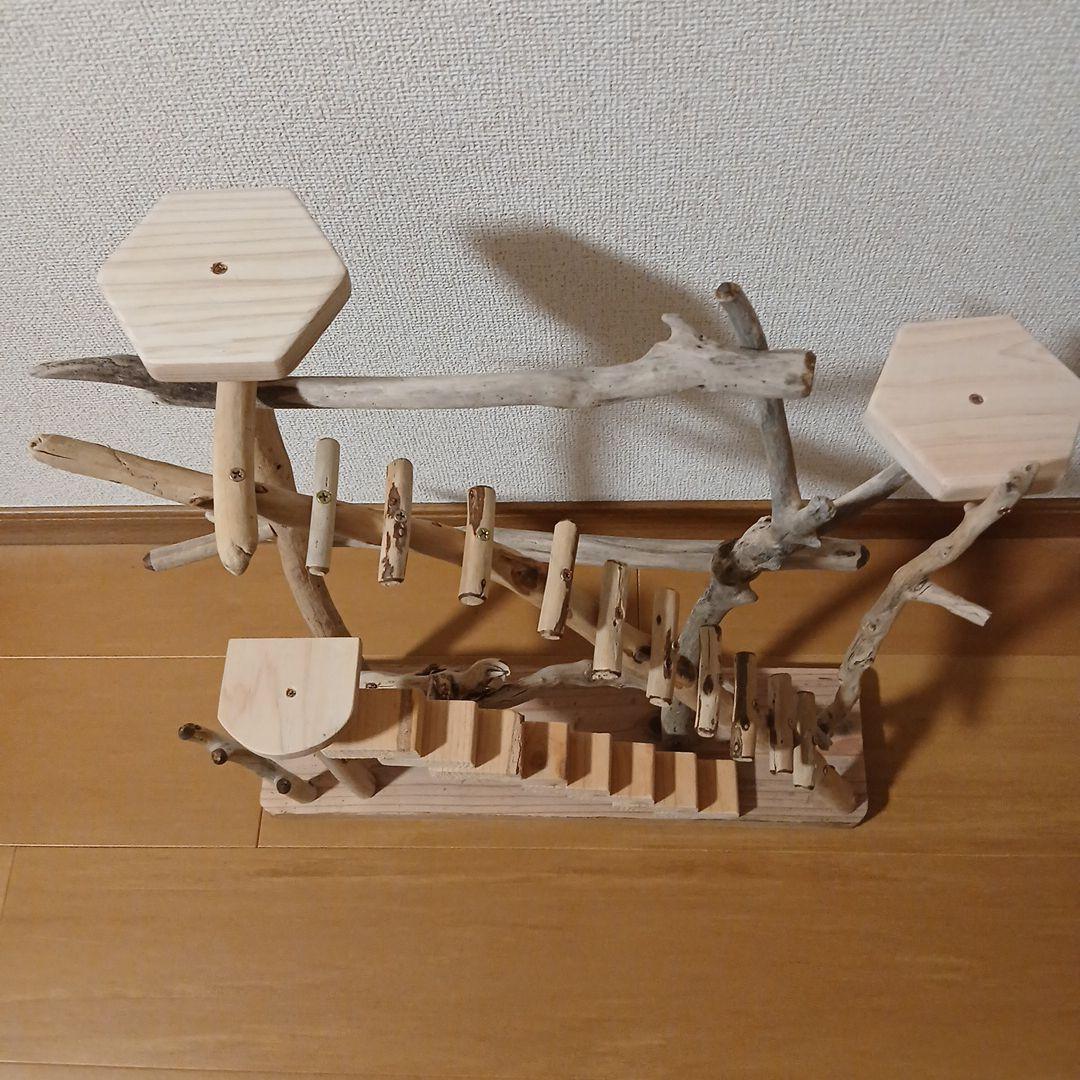 鳥インコ止まり木（75）バードアスレチックジム - メルカリ