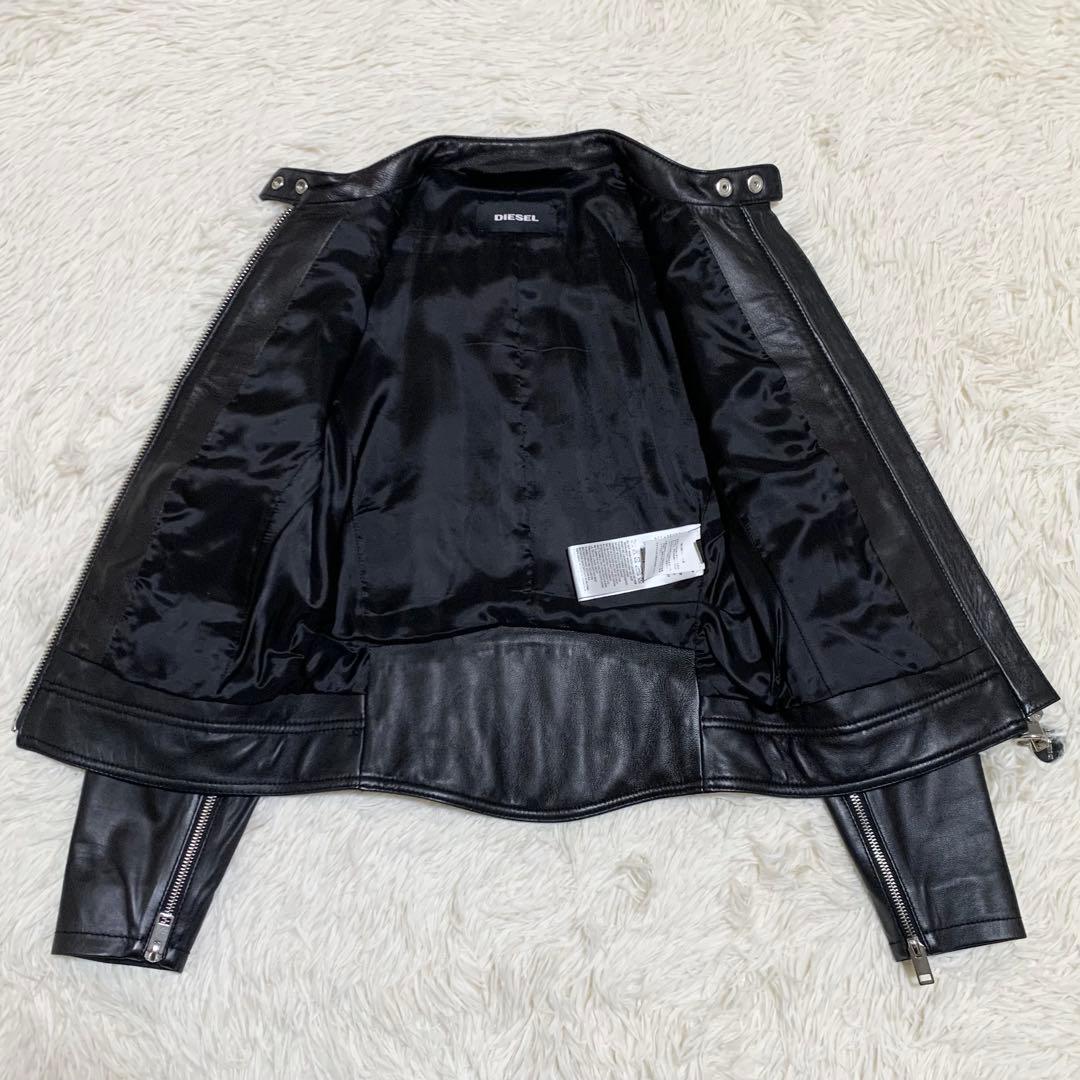 ⭐Mian⭐様専用】ディーゼル ライダースジャケット シングル 黒 XS相当