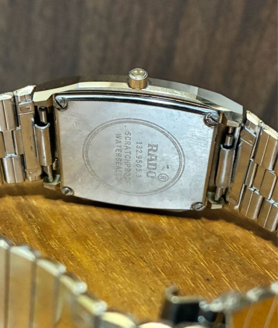 ラドー ダイヤスター メンズ 腕時計 稼動品 純正ベルト 新品電池交換