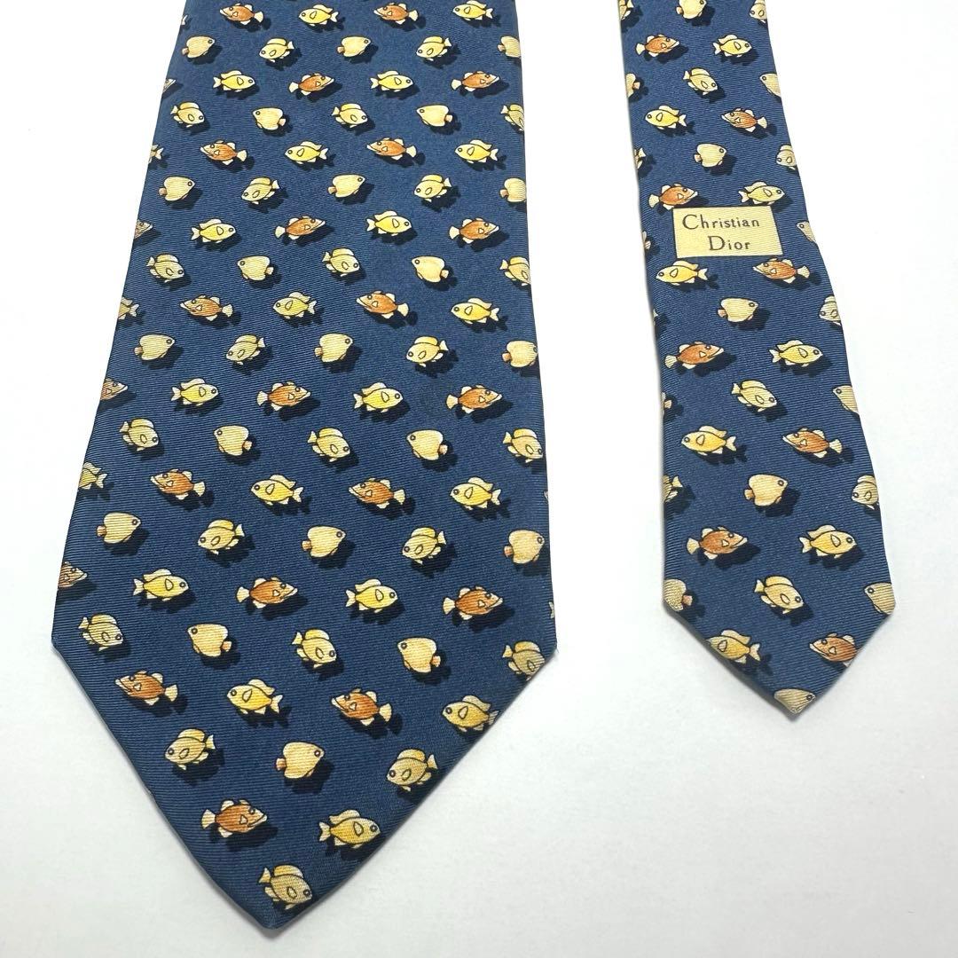 ☆【極美品】 Christian Dior ネクタイ 総柄 ブルー お洒落 - メルカリ