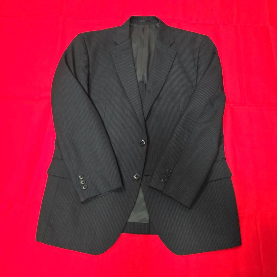 セットアップスーツ グレー 大きいサイズ BB7 アデランテ ストライプ