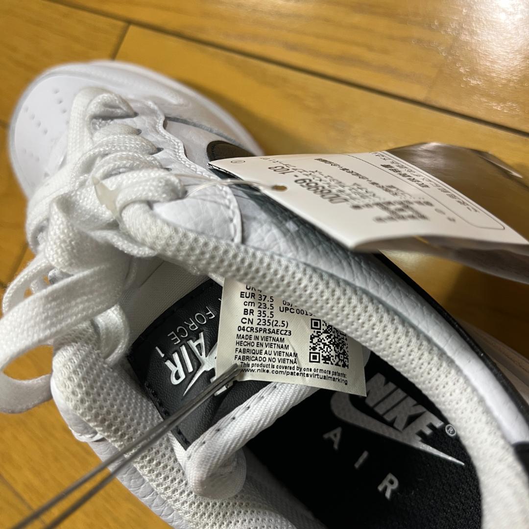 [新品] Nike Air Force 1 ホワイト/ブラック 23.5cm