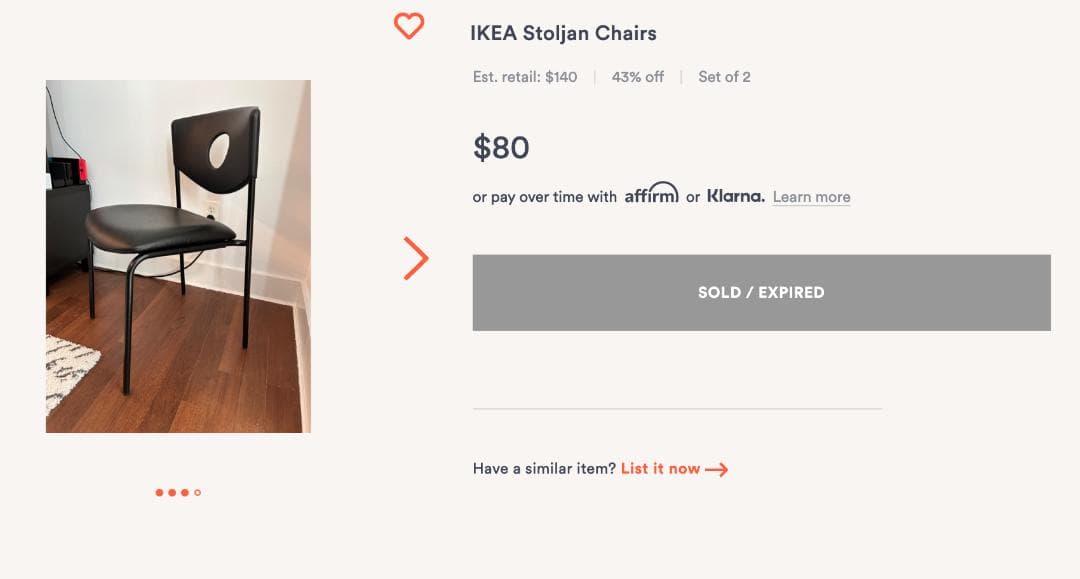 ポストモダン OLD IKEA STOLJAN ヴィンテージ スタッキングチェア