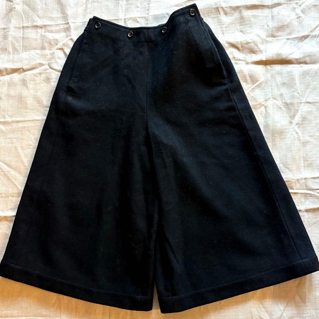 コムデギャルソンビンテージ、キュロットスカート、ウール、プラック COMME des GARCONS（コムデギャルソン） ウールギャバプリーツスカート