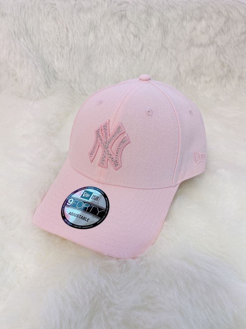 9FORTY Rhinestone ラインストーン ニューヨークヤンキースピンク