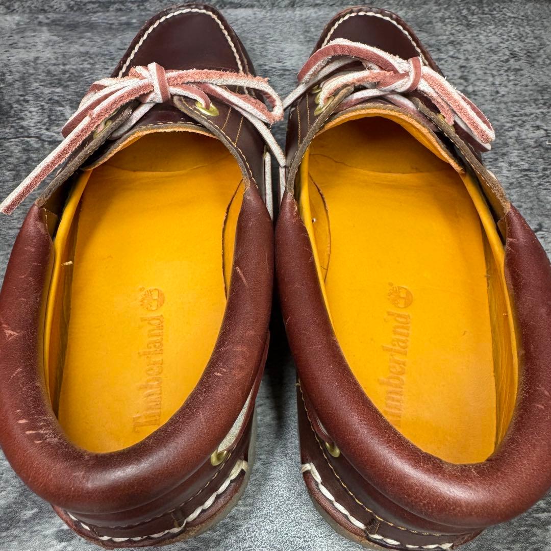 【美品】Timberland デッキシューズ 3Eye 25.5cm モカシン