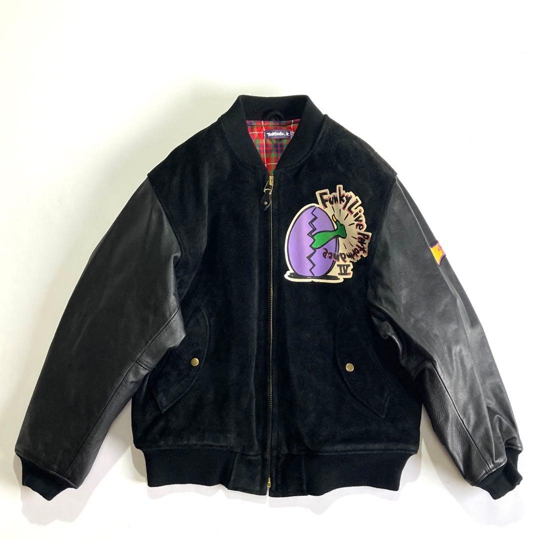 90s TOSHINOBU.K. 袖レザー スウェード スタジャン 久保田利伸 - メルカリ