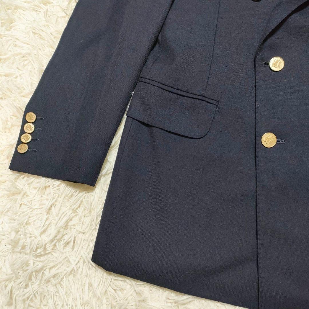 美品】バーバリーズ 紺ブレ 175AB6 ダブル 金ボタン ホースロゴ 刻印