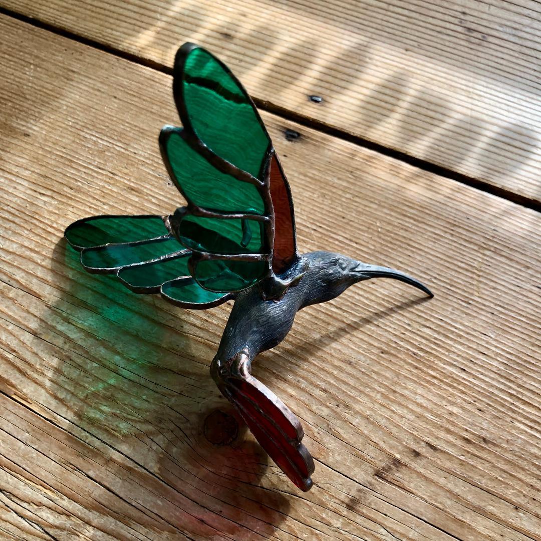 メ*6様 ヴィンテージ ハチドリ ハミングバード アメリカ製 ステンド