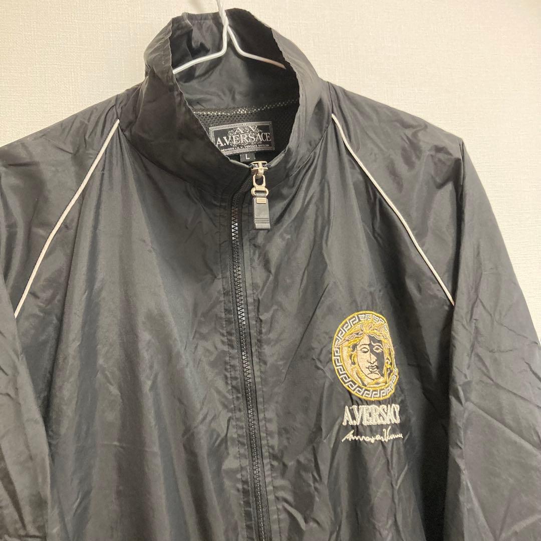 A.VERSACE ロゴ刺繍 デザイン ナイロンジャケット メデューサ - メルカリ