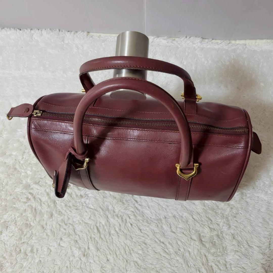 正規品 カルティエ ミニボストンバッグ マストライン レザー 金具