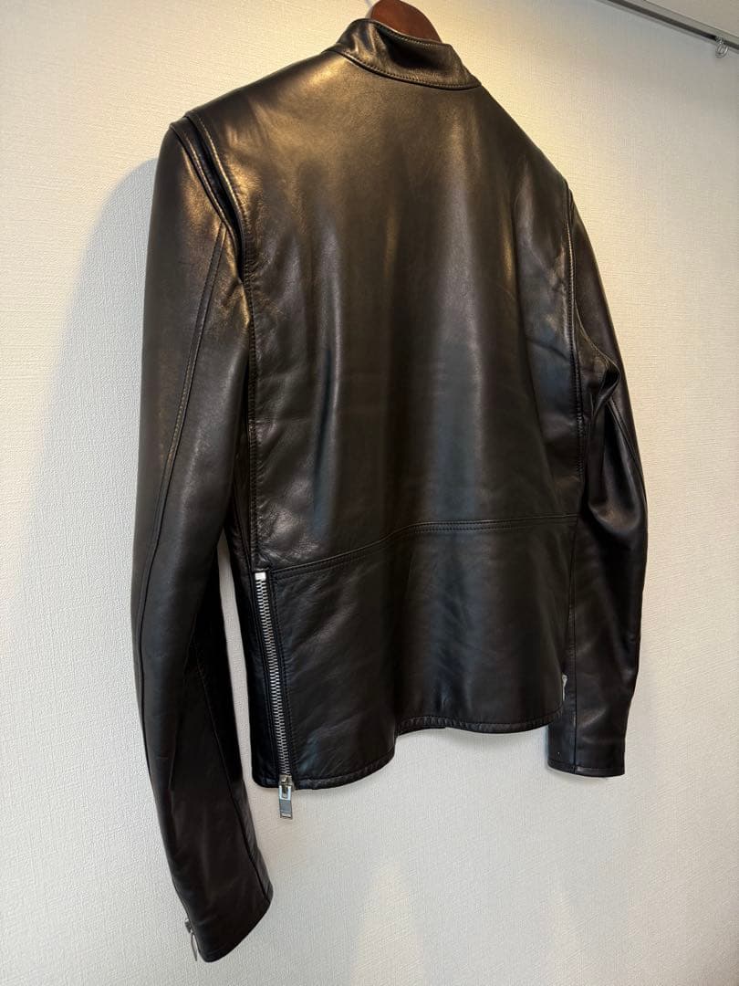 《美品》サンローラン キース ライダースジャケット　シングル　サイズ46