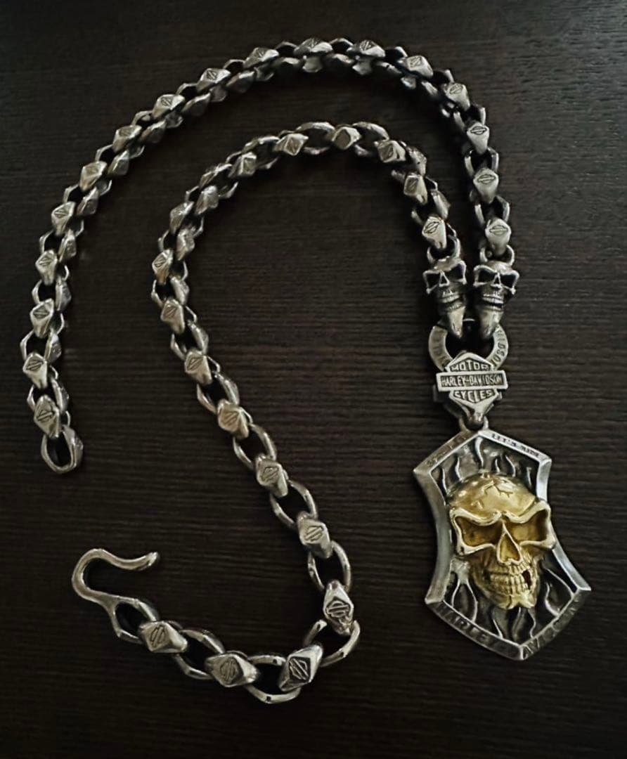 ビンテージスカルネックレスハーレーダビッドソン - メルカリ