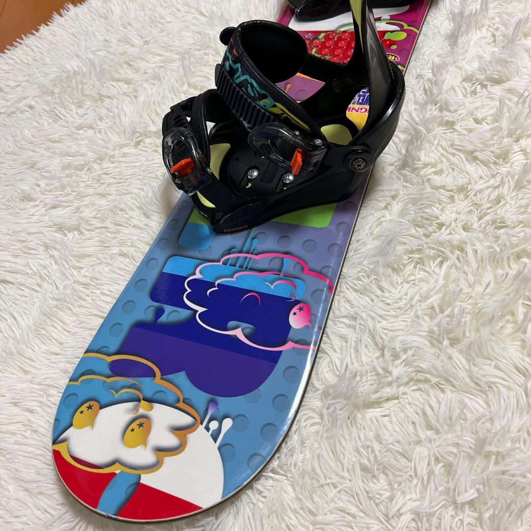 極美品】IGNIO ジュニア用スノーボード 100cm ビンディングセット