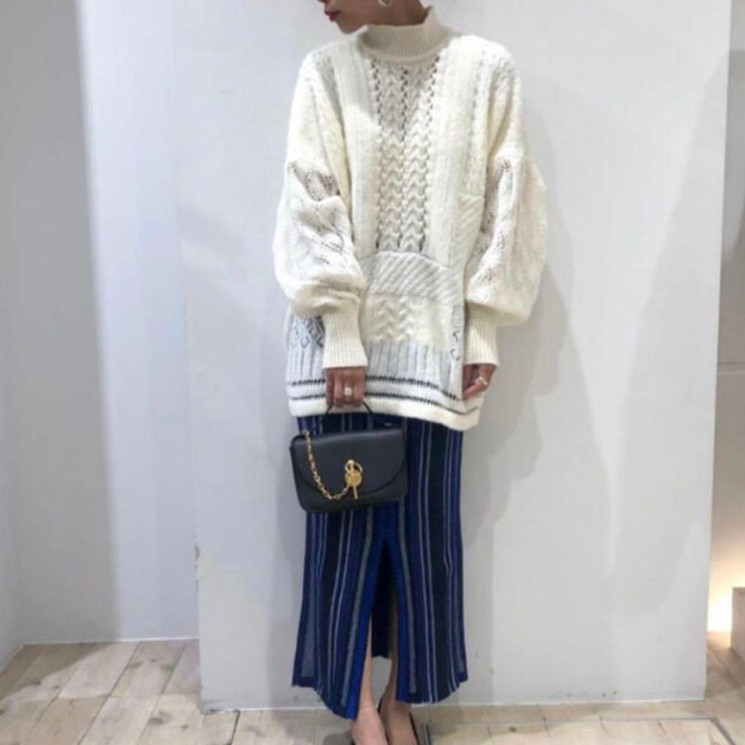 美品マメクロゴウチ mame kurogouchiケーブル ニット - メルカリ