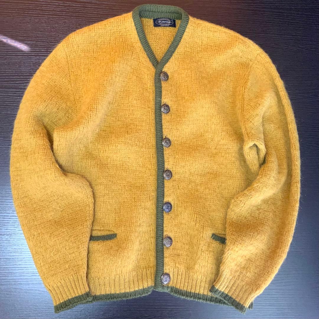 モヘア カーディガン カートコバーン PURITAN ニット グランジ USA製