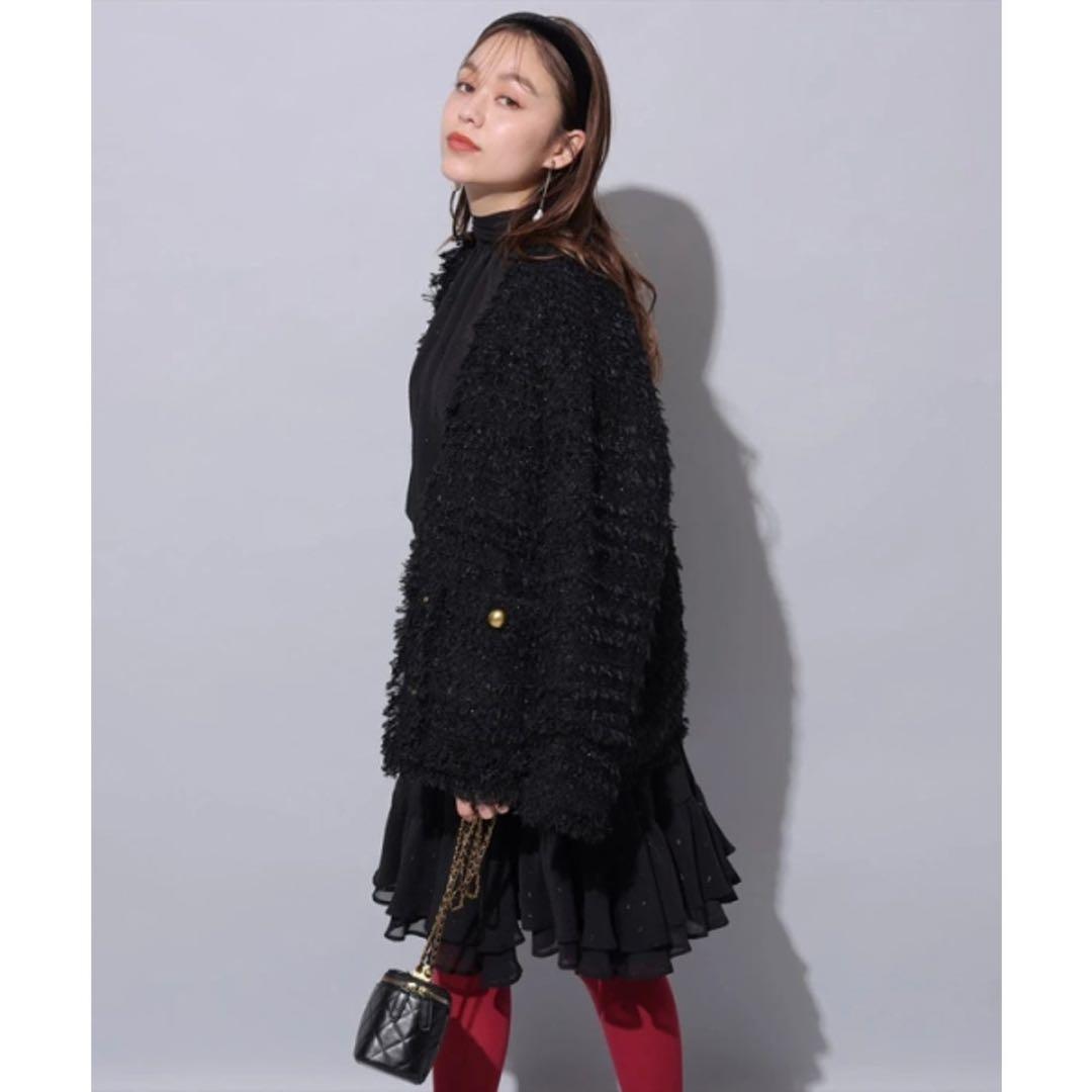 Arpege story♡中綿入りツイードジャコット - メルカリ