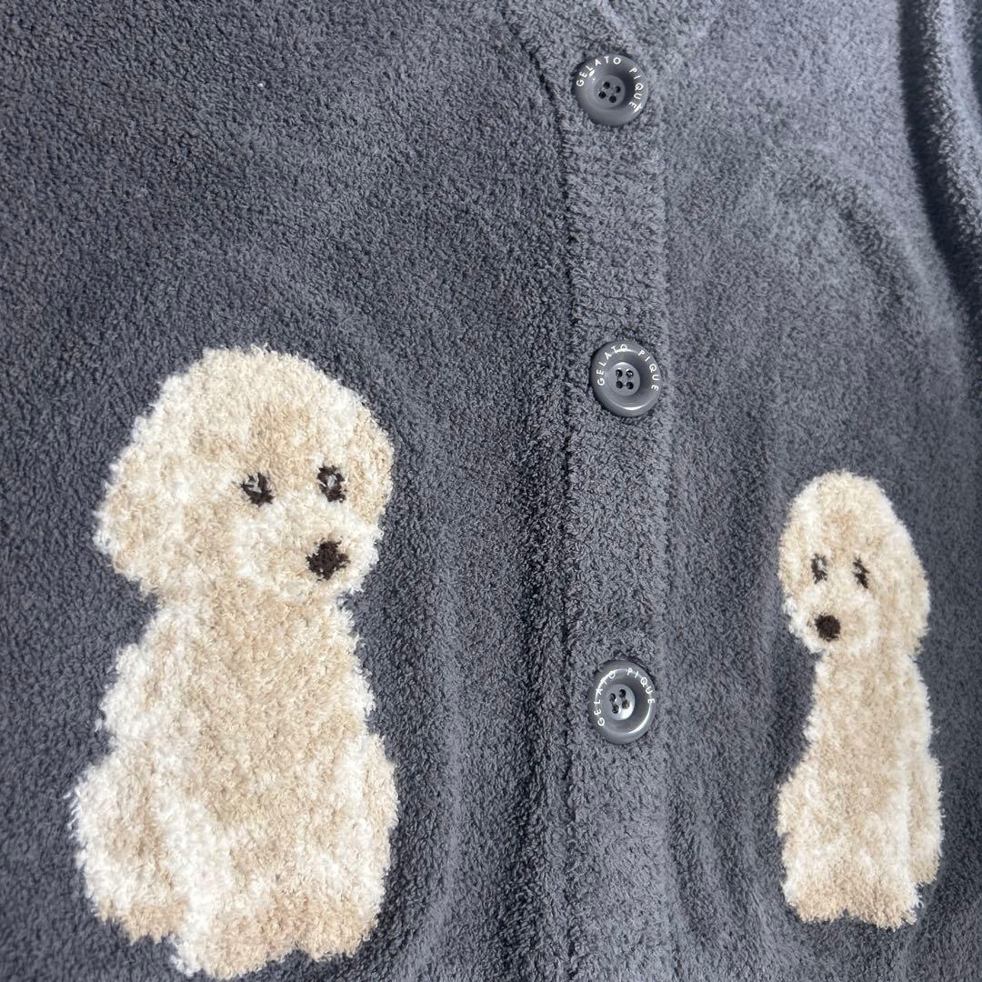 ジェラートピケ ジェラピケ プードル グレー S M L カーディガン