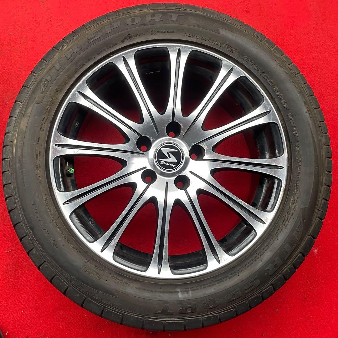 バリ溝。STRATEGYストラテジー17インチ×7J＋38　PCD114.3/5