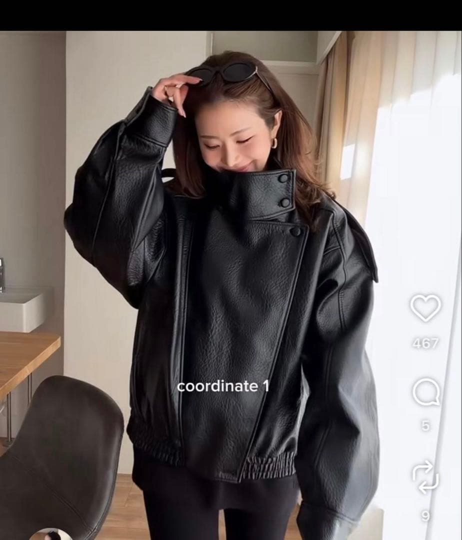 完売品】ZARA フェイクレザージャケット Lサイズ 新品タグつき YSL