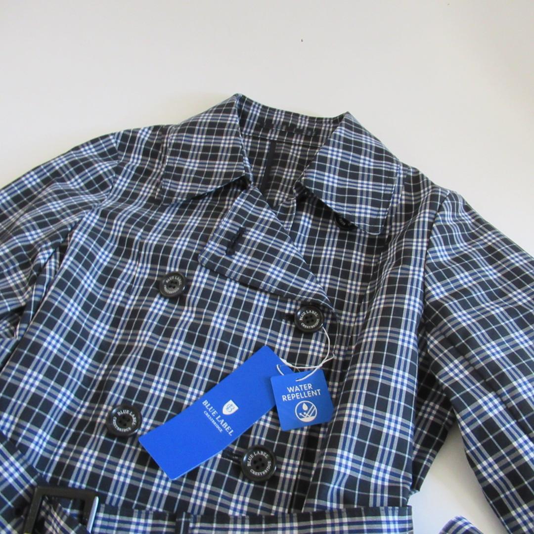 ブルーレーベルクレストブリッジ新品ネイビー ウェザーコート レイン