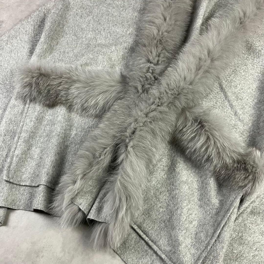 Diagram グレースコンチネンタル フード付きカシミヤファーストール