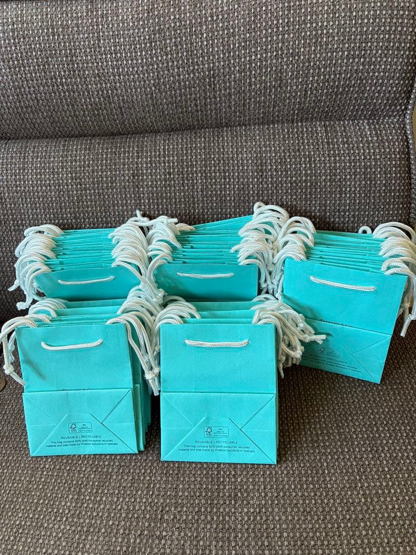 現行品　新品未使用Tiffanyティファニー　ミニショッパー紙袋 50枚セット 現行品Tiffany&co.ティファニー ミニショッパー紙袋50枚 【公式通販】