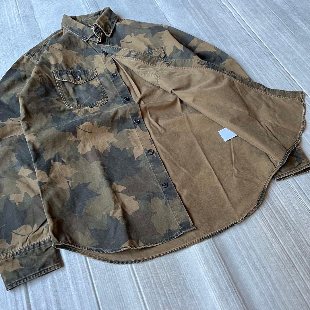00s OLD GAP ミリタリーシャツ 迷彩 カモフラ フェード XS - メルカリ