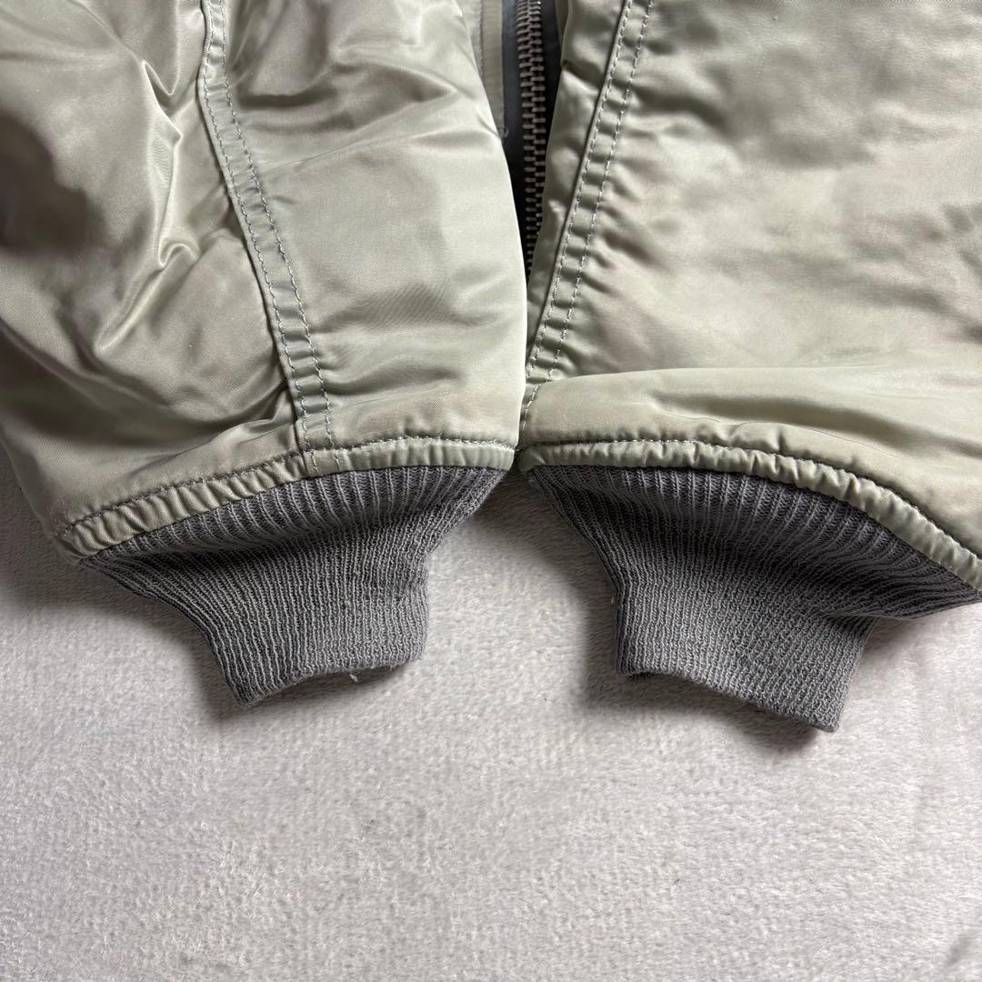 90s USA製 ALPHA MA-1 ボンバージャケット シルバー LARGE - メルカリ