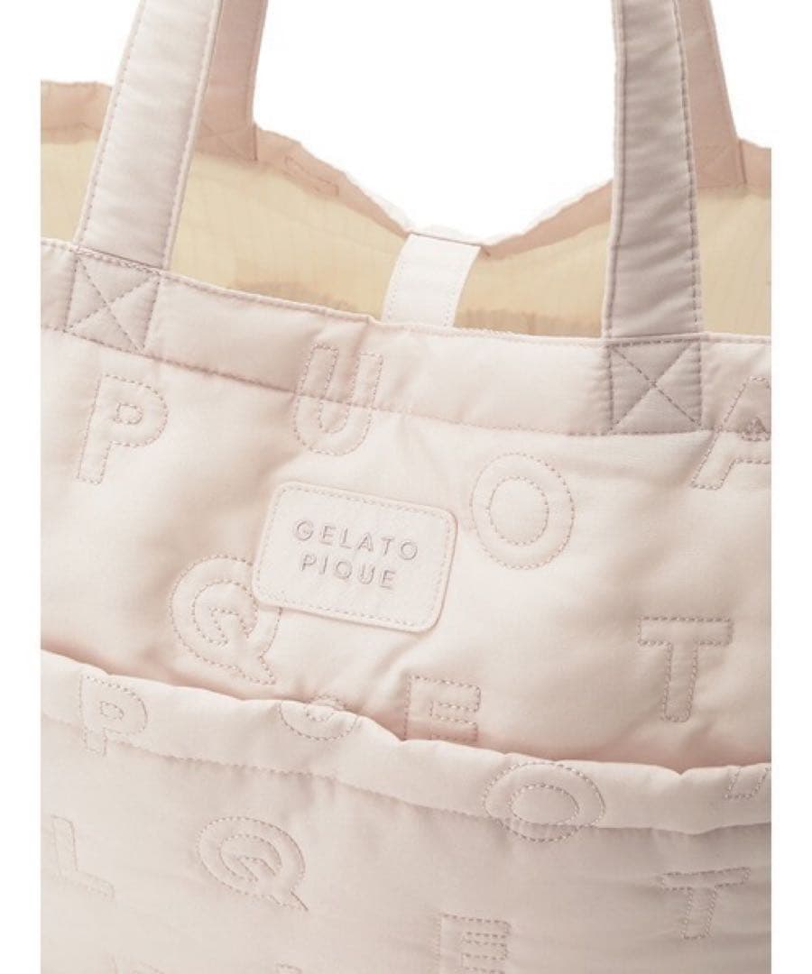 新品未使用 ジェラートピケ アルファベットキルティング ママバッグ