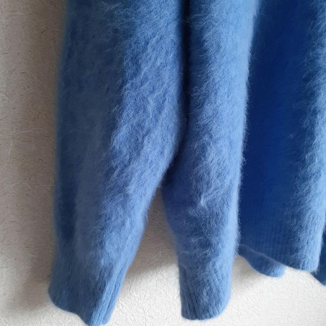 whim gazette FOXY Vネックプルオーバー カシミヤウール ブルー - メルカリ