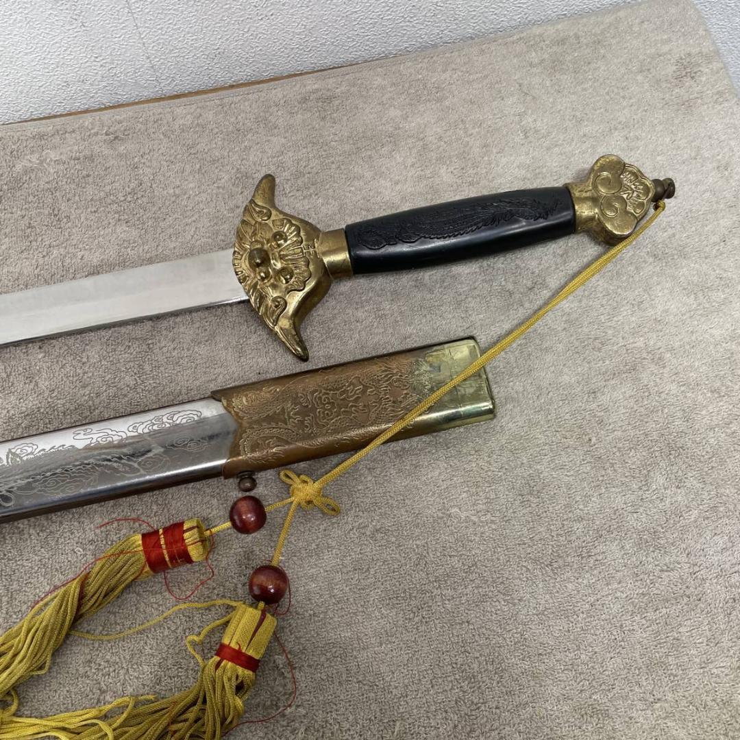 中国剣模造刀 鞘付き全長100cm 演舞用 民族刀 中国 刀剣 XZ3408