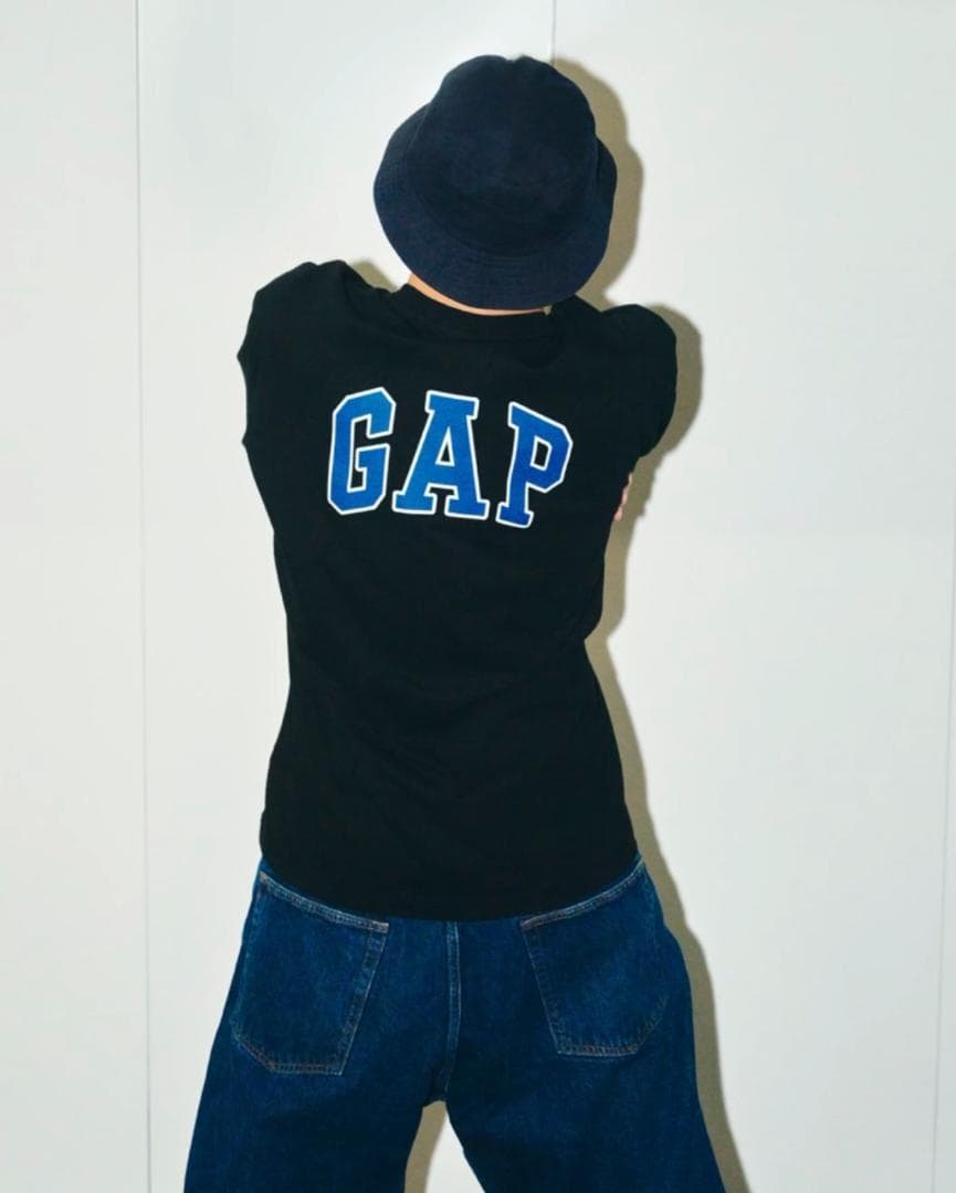 GAP x スチャダラパー アーチロゴ ロングスリーブTシャツ ロンT 黒/L