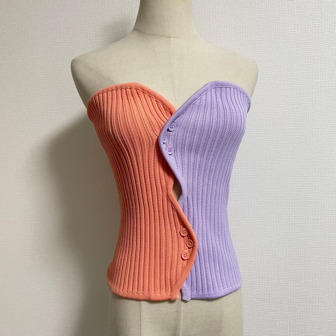 HeRIN.CYE mio yanase wave knit bustier - メルカリ