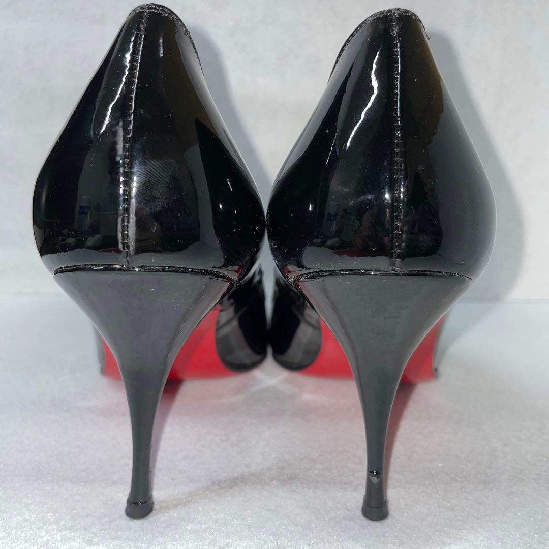 美品 Louboutin ルブタン パンプス 21.5 エナメル ブラック - メルカリ