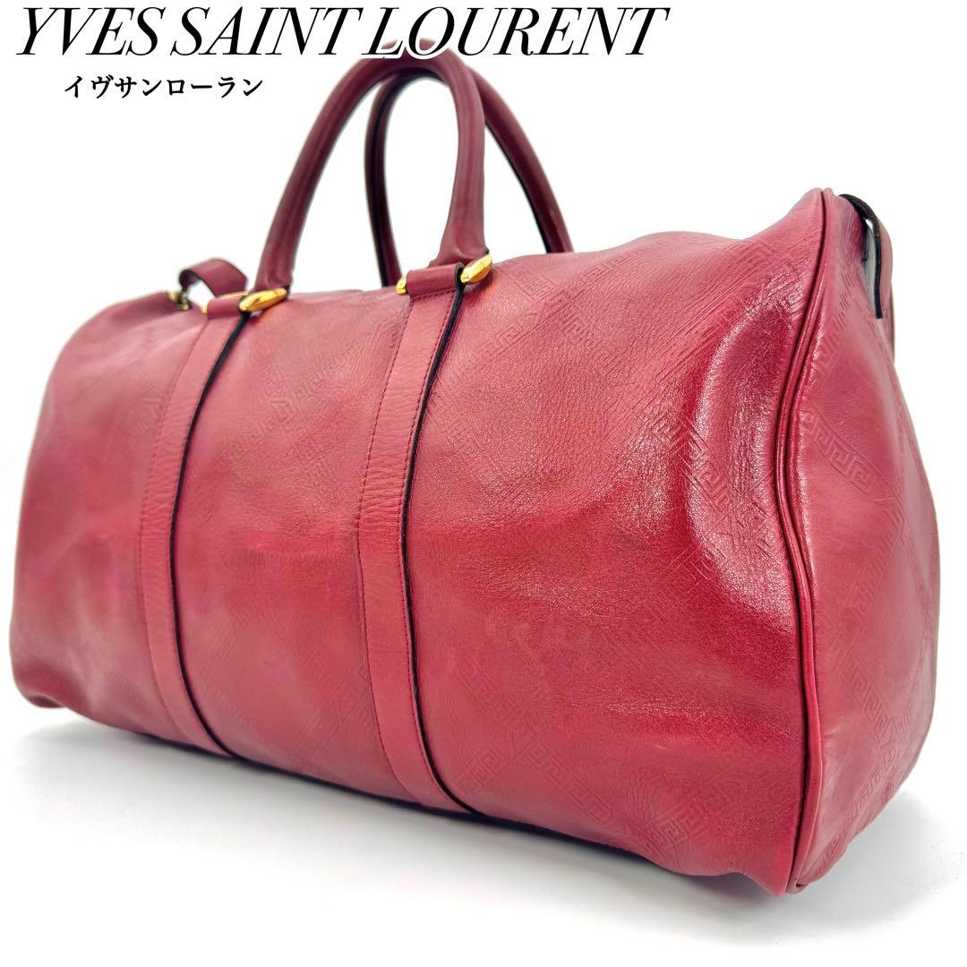 ✨良品✨イヴ・サンローラン ボストンバッグ カサンドラ エンボス 大容量 レッド 楽天市場】サンローラン ボストンバッグの通販