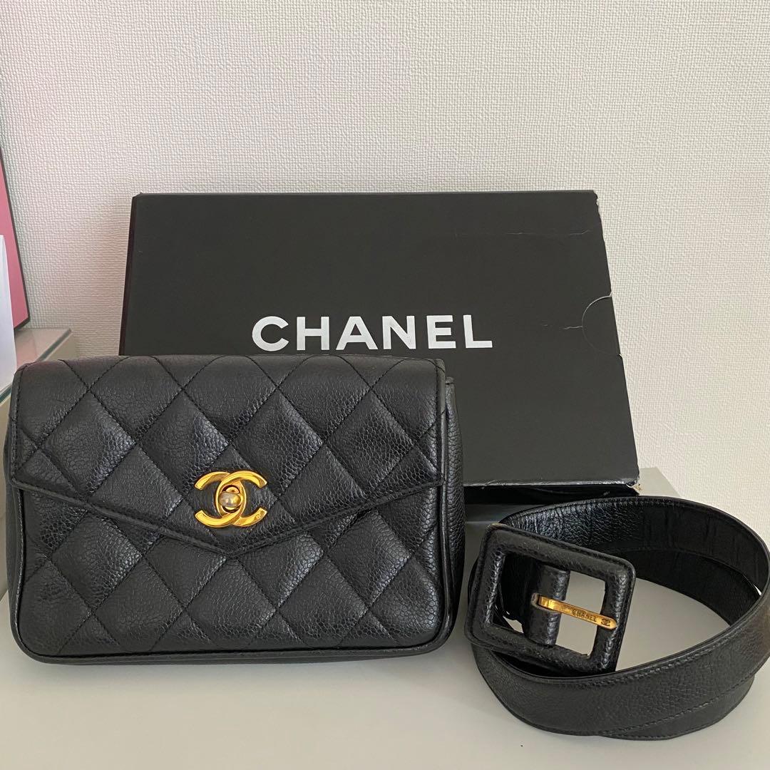 シャネル ウエストポーチ マトラッセ キャビアスキン - メルカリ