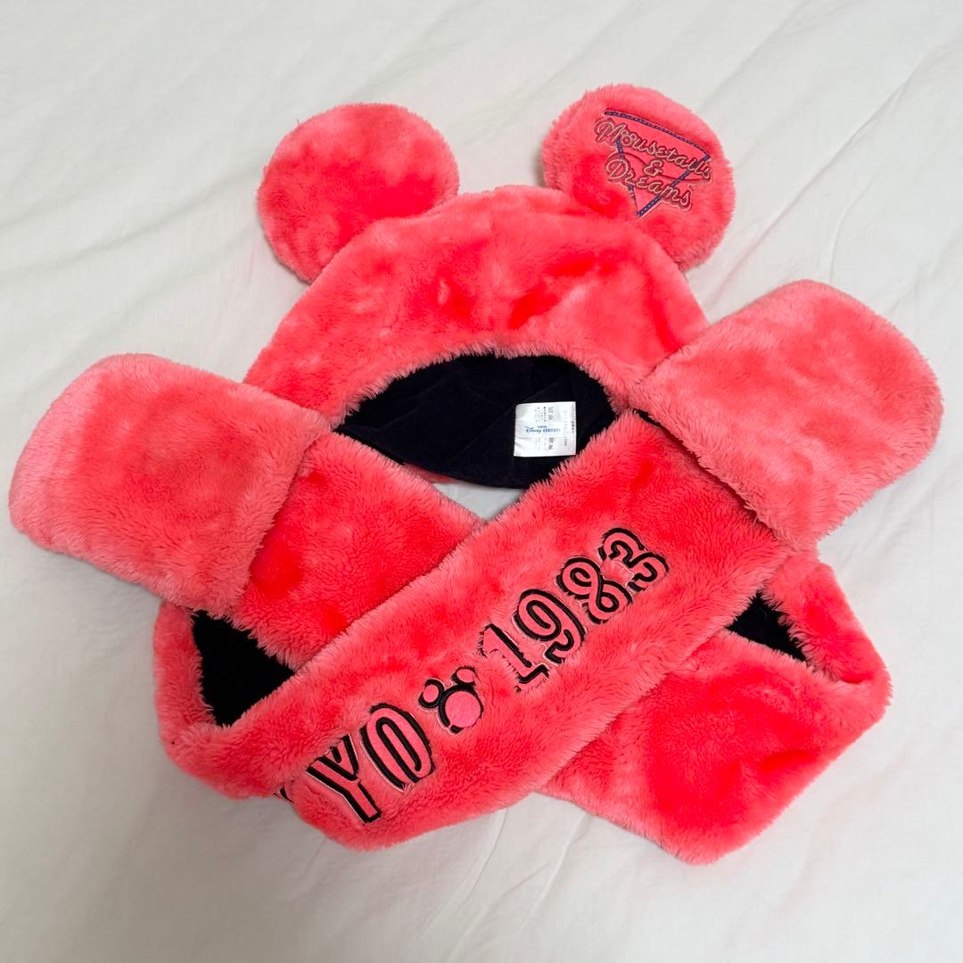 ディズニー ファンキャップマフラー ピンク ミッキー 35周年 - メルカリ