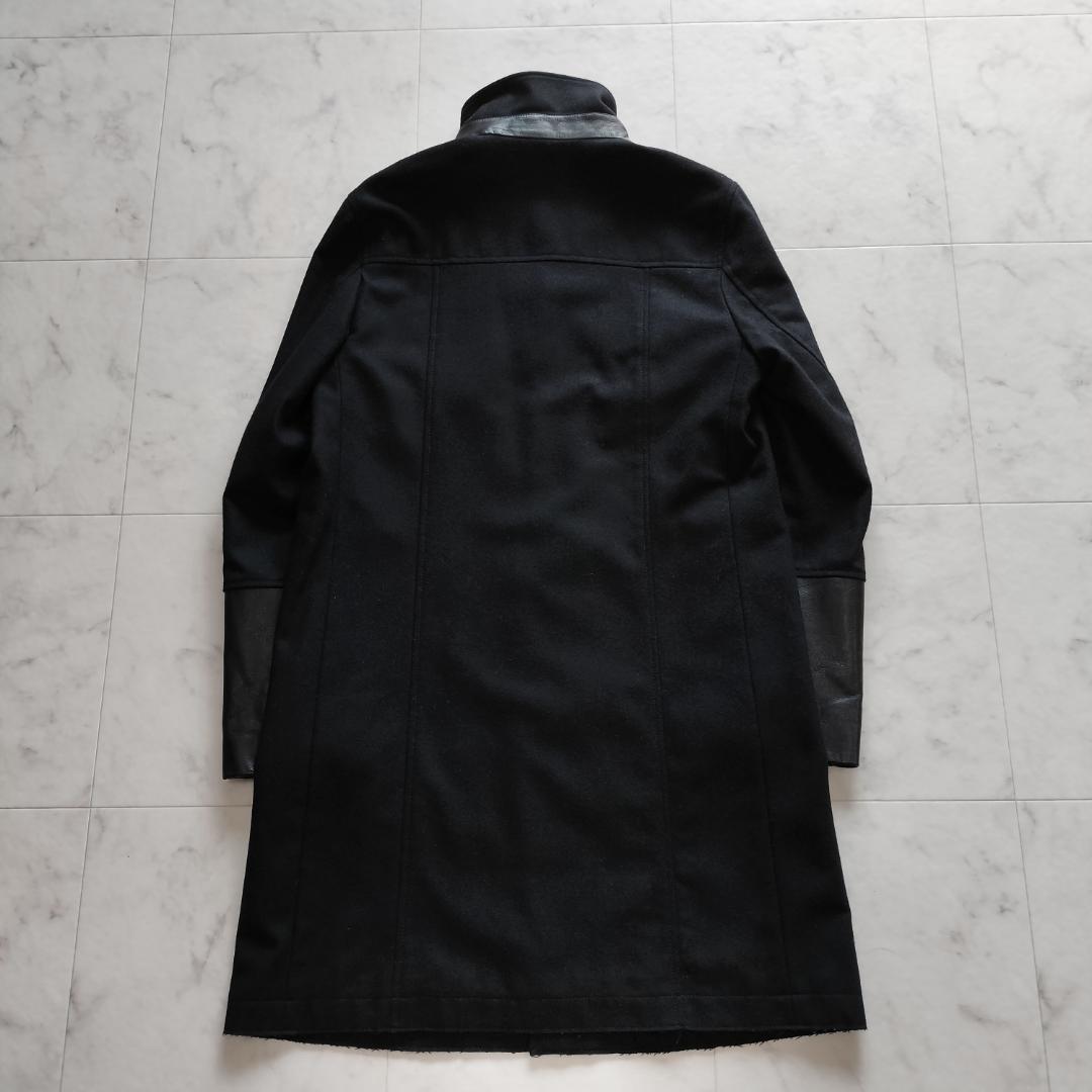 JohnUNDERCOVER 15AW フラノ袖レザー切替ライダースコート 3 - メルカリ