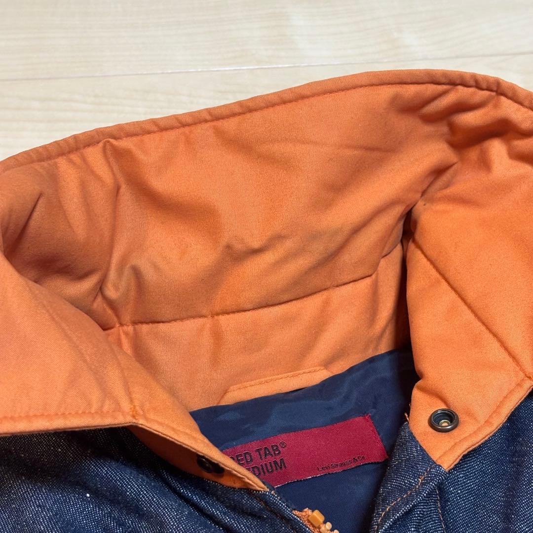 Levi's RED TAB ダウンジャケット オレンジ 濃紺デニム Mサイズ - メルカリ