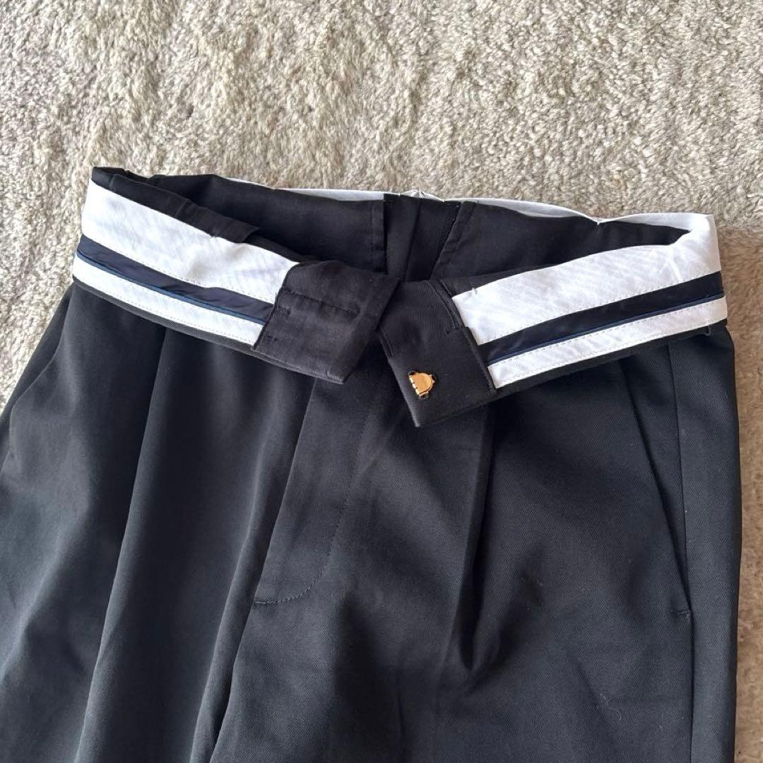 6 ROKU コットン チノ パンツ ブラック ワイド - メルカリ