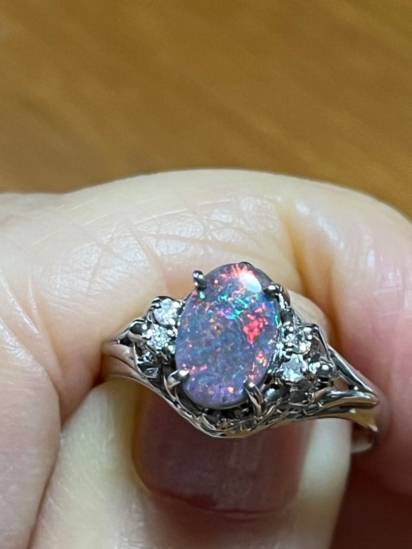 遊色きれい❣️Ptブラックオパールリング 楽天市場】ブラックオパール リング 6.0ct Pt900 【限定1点】 : ubazakura