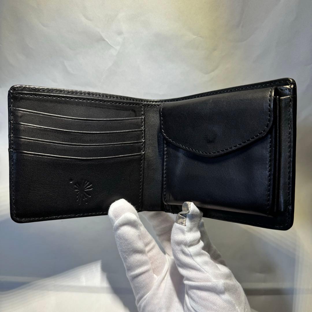 メゾンミハラヤスヒロ 炙り出し二つ折り財布 BLACK - メルカリ