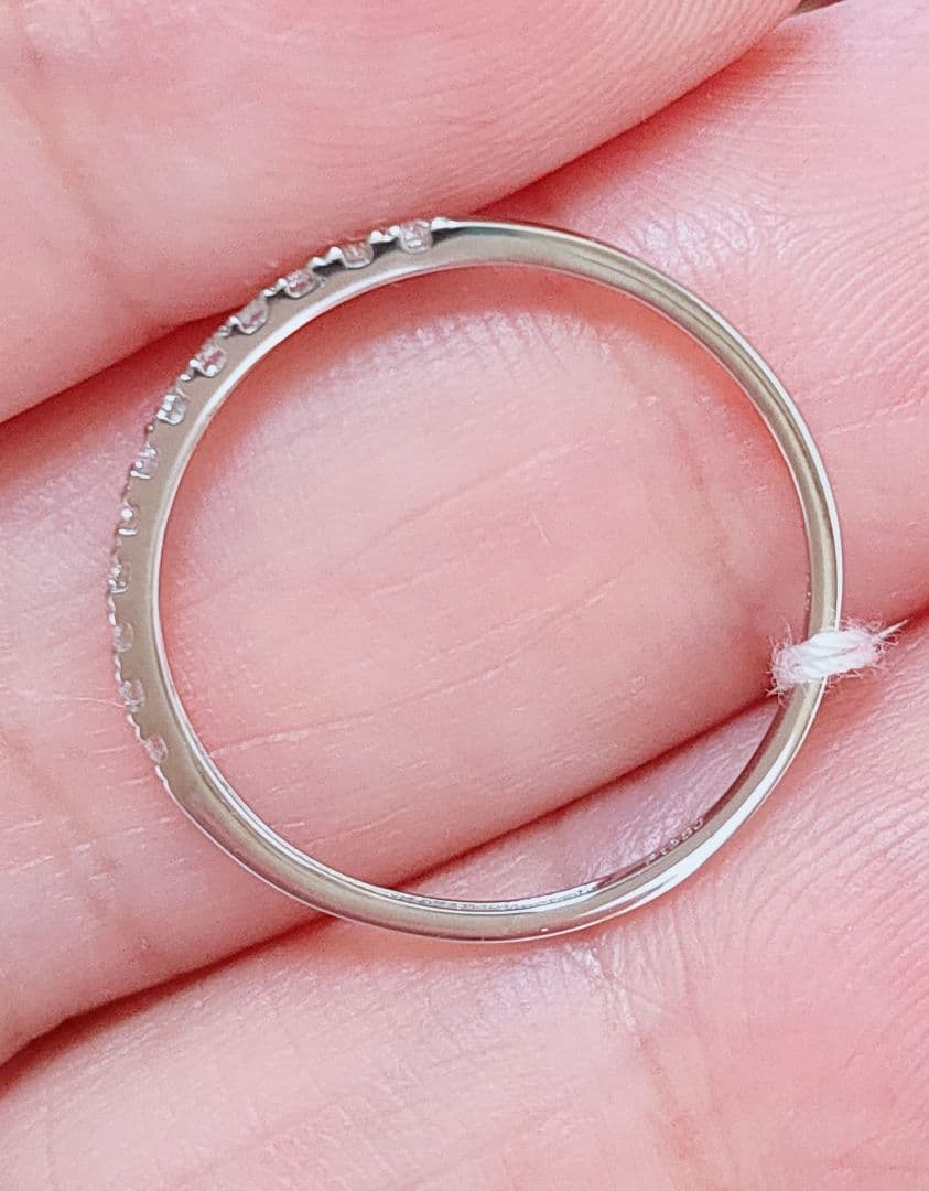 新入荷 未使用 pt950 ダイヤモンド 0.10ct エタニティ リング