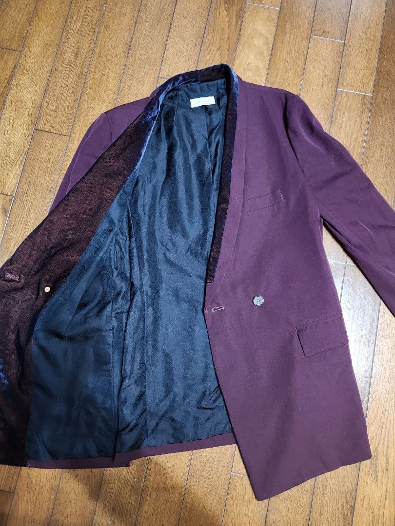 BED j.w.FORD バーガンディ ダブルブレストスーツ　サイズ0