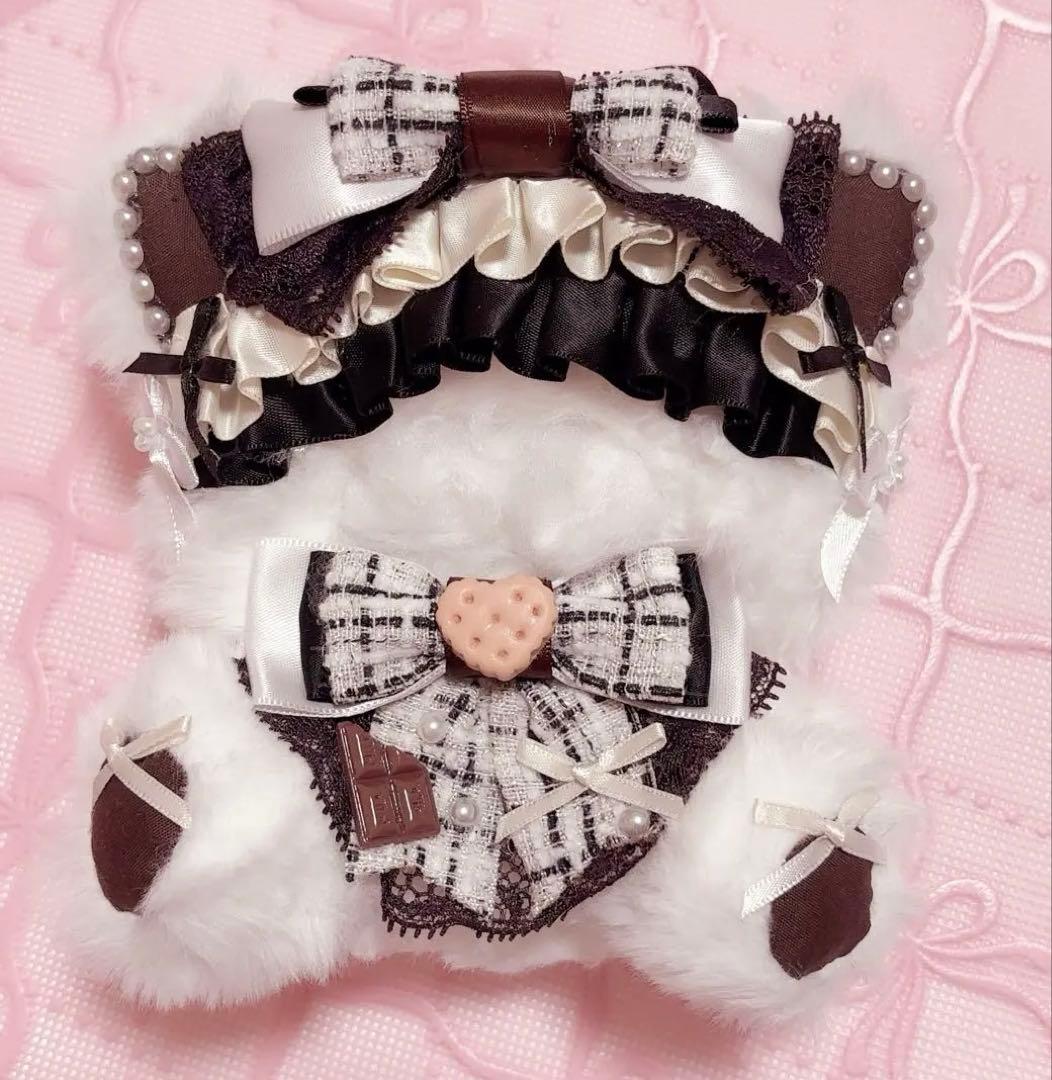 おすわり ぬい服 ちびぐるみ ブラックチョコ - メルカリ