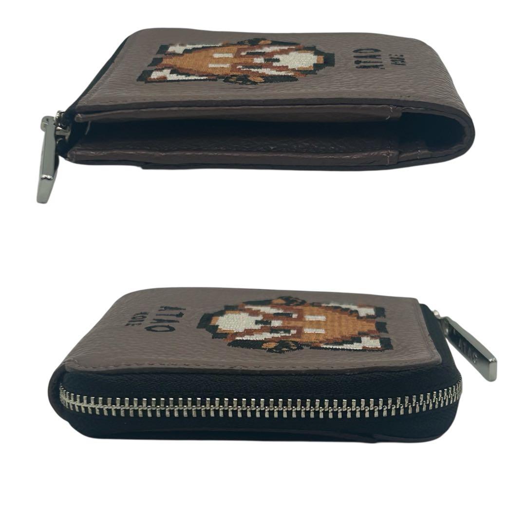 yochiko様専用 アタオ レッサーパンダ 刺繍 レザー コンパクト財布